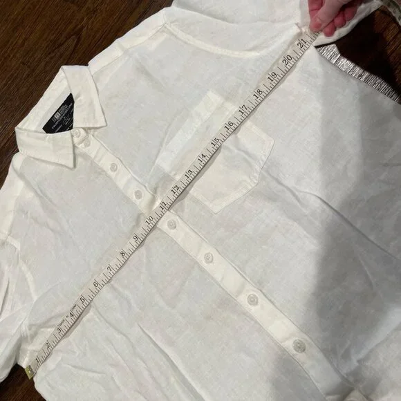 J.Crew Women's Sz 6 White Garçon Classic Shirt Baird McNutt Irish Linen CG940 - Picture 8 of 11